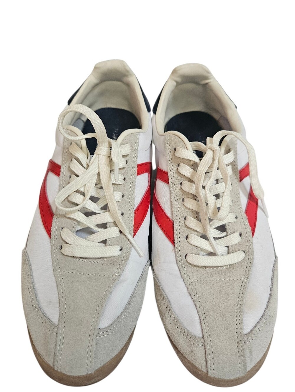 Tretorn Rawlins 3 Women's Tennis Shoes Sneakers White Red Blue Nylon Suede Sz 8